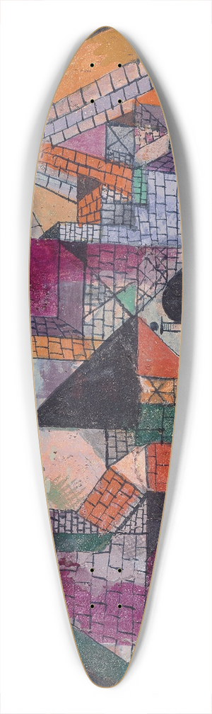 Paul Klee - Stadt R 39.3 inch art pintail longboard deck