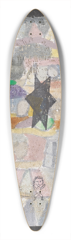 Paul Klee - Under a black star 39.3 inch art pintail longboard deck