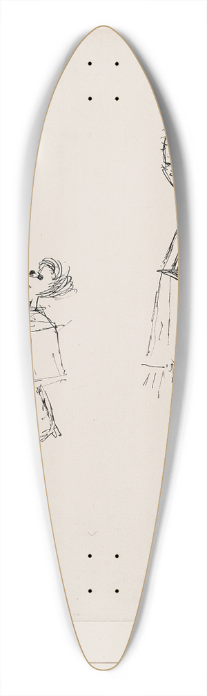 Paul Klee - Zwei Kinder 39.3 inch art pintail longboard deck