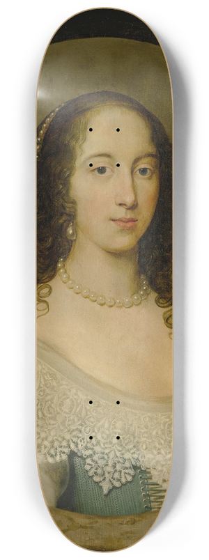 Cornelis Jonson van Ceulen - Portrait of a lady 8.25 inch art skate deck