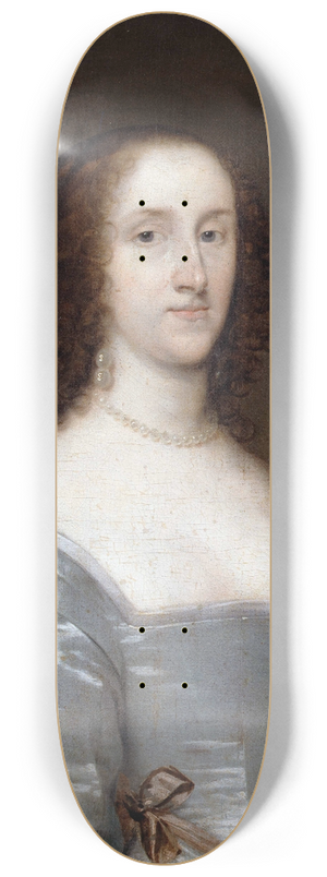 Cornelis Jonson van Ceulen - Portrait of a Lady in White 8.25 inch art skate deck