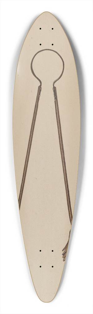 Paul Poffinbarger - Fireplace Tongs 39.3 inch art pintail longboard deck