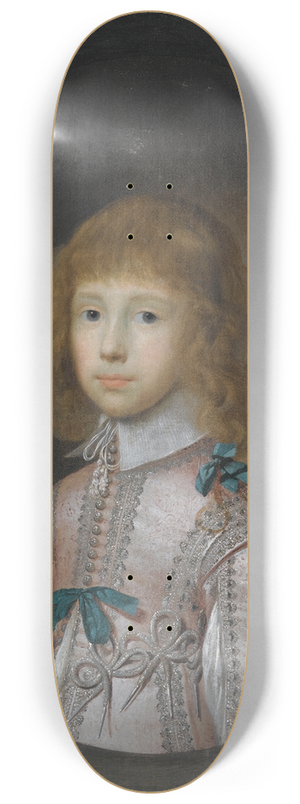 Cornelis Jonson van Ceulen - Portrait of Robert, Lord Bruce, Later 2nd Earl of Elgin And 1st Earl of Ailesbury (1626-1685) 8.25 inch art skate deck