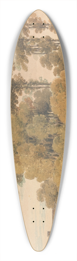 Paul Sandby Munn - A Cornfield 39.3 inch art pintail longboard deck