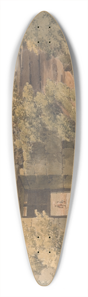 Paul Sandby Munn - The Sluice Gate near Slough 39.3 inch art pintail longboard deck