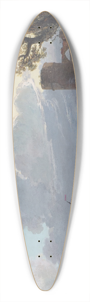 Paul Sandby - Stormy Sea with Castle Ruin and Figures 39.3 inch art pintail longboard deck