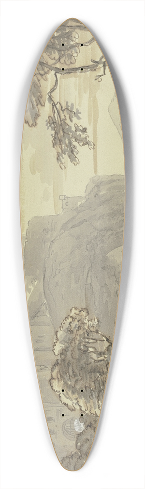 Paul Sandby - View of Windsor Castle 39.3 inch art pintail longboard deck