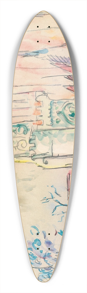 Paul Signac - Albi 39.3 inch art pintail longboard deck Paul Signac - Albi 39.3 inch art pintail longboard deck