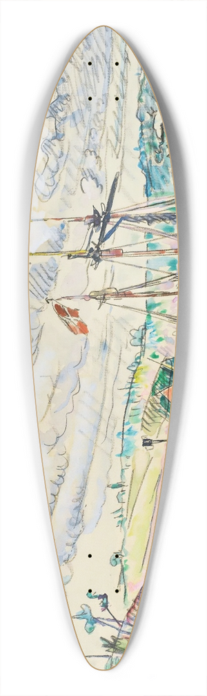 Paul Signac - Cathrin  Lancre, Mouillage De Kermarquer (Embouchure Du Trieux) 39.3 inch art pintail longboard deck