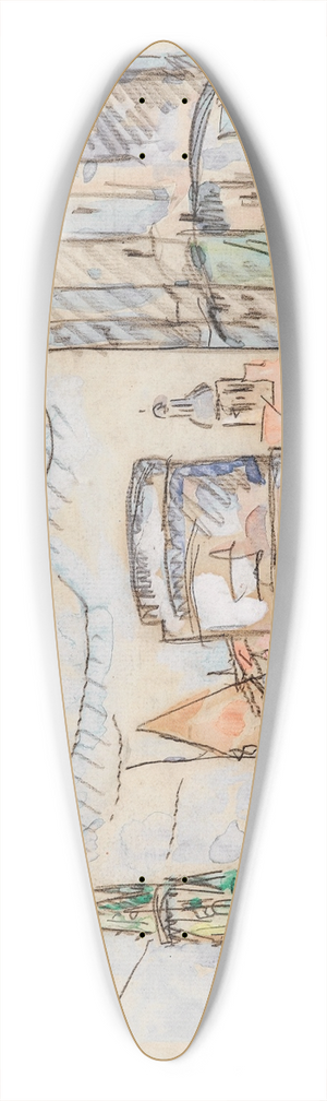 Paul Signac - Le Port De La Rochelle 39.3 inch art pintail longboard deck