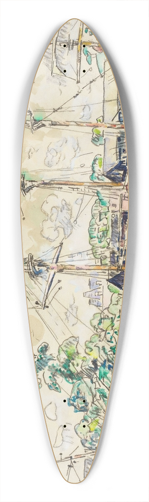 Paul Signac - Paimpol 39.3 inch art pintail longboard deck Paul Signac - Paimpol 39.3 inch art pintail longboard deck