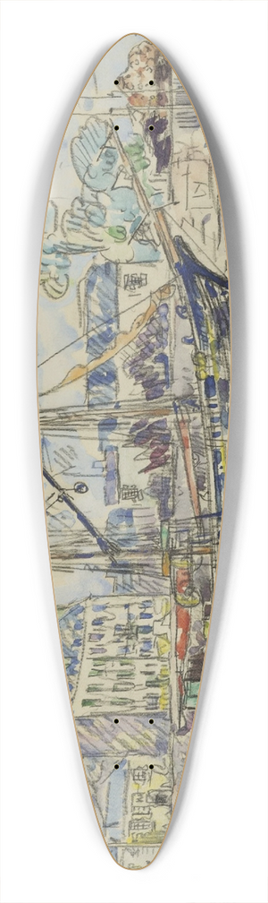 Paul Signac - Paimpol 39.3 inch art pintail longboard deck Paul Signac - Paimpol 39.3 inch art pintail longboard deck