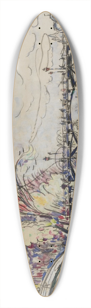 Paul Signac - Pont des Arts 39.3 inch art pintail longboard deck