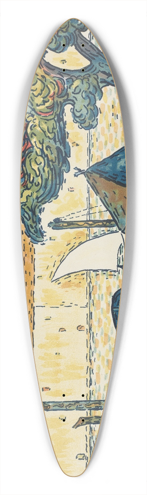 Paul Signac - St. Tropez (The Port of St. Tropez) 39.3 inch art pintail longboard deck