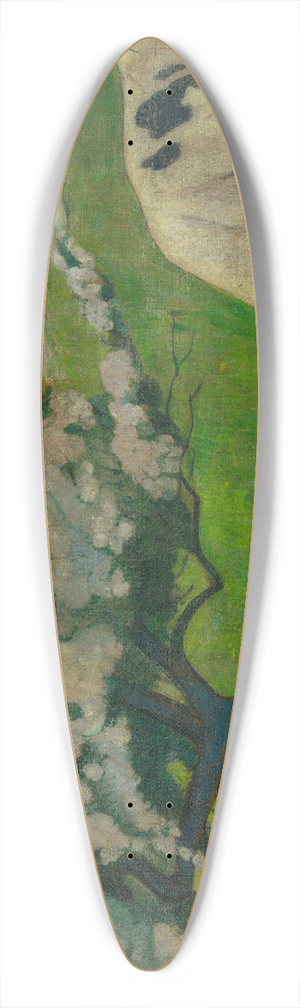 Paul Srusier - White cow 39.3 inch art pintail longboard deck