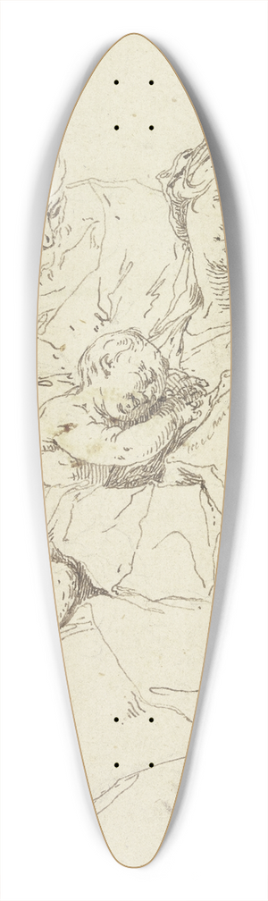 Paul Troger - Holy Family 39.3 inch art pintail longboard deck