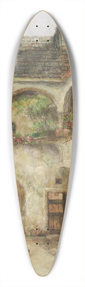 Paul Unbereit - Teisenhoferhof in Weissenkirchen 39.3 inch art pintail longboard deck Paul Unbereit - Teisenhoferhof in Weissenkirchen 39.3 inch art pintail longboard deck