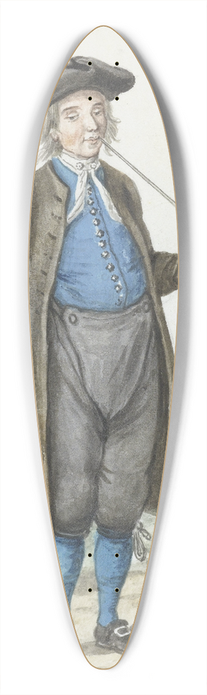Paulus Constantijn la Fargue - Molkwerumse man 39.3 inch art pintail longboard deck