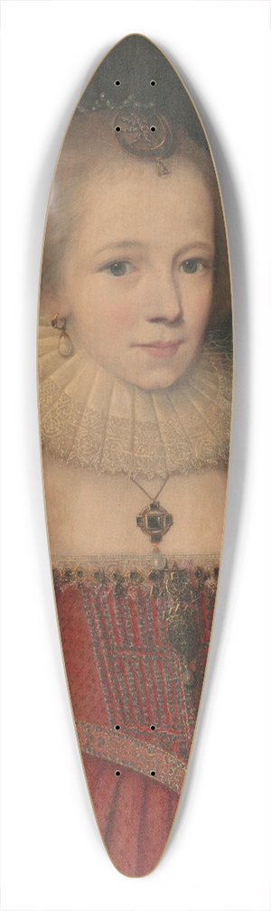 Paul van Somer - A Young Girl 39.3 inch art pintail longboard deck
