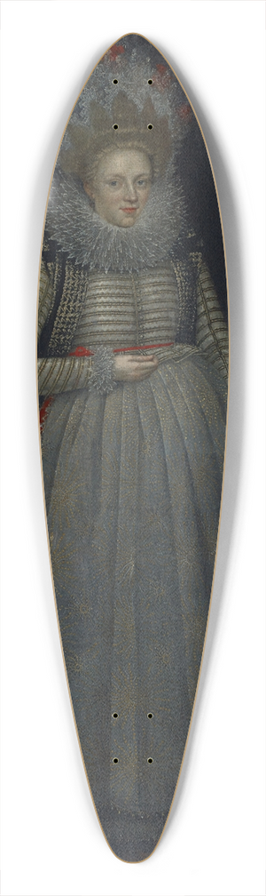 Paul van Somer - Elizabeth Cary, Viscountess Falkland (1585-1639) 39.3 inch art pintail longboard deck