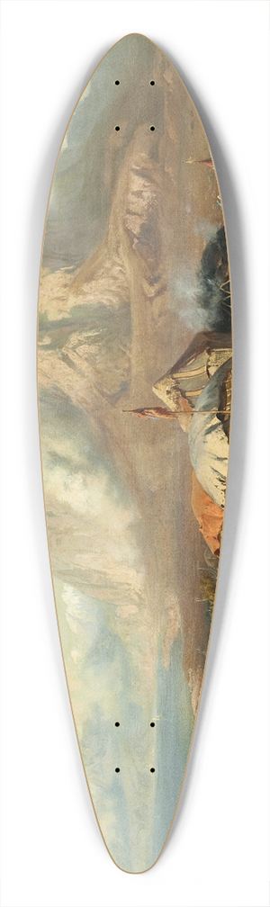 Paul von Franken - A Camp in the Caucasus 39.3 inch art pintail longboard deck