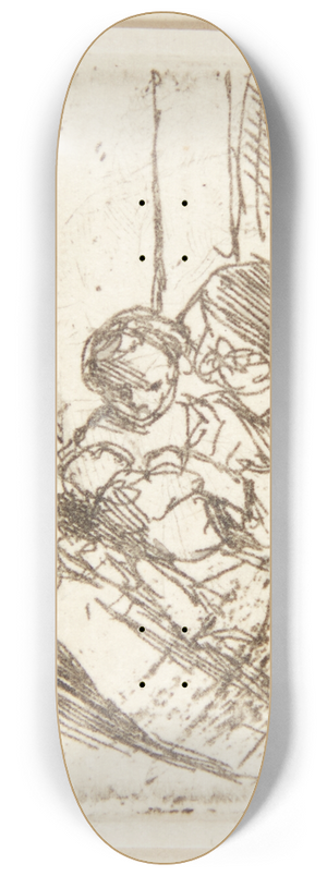 Cornelis Pietersz. Bega - En familie 8.25 inch art skate deck