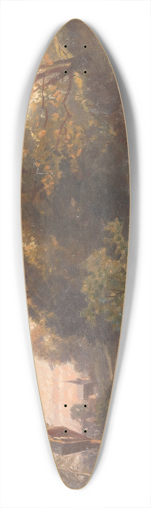 Paul Weber - Evening on the countryside 39.3 inch art pintail longboard deck