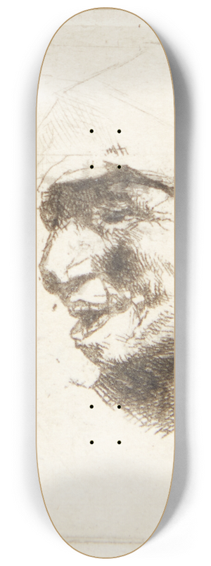 Cornelis Pietersz. Bega - Hoved af en leende bonde 8.25 inch art skate deck Cornelis Pietersz. Bega - Hoved af en leende bonde 8.25 inch art skate deck