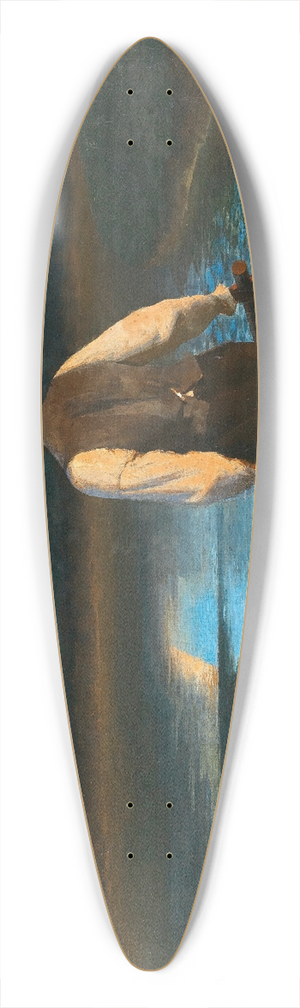 Paul Wilhelm Keller-Reutlingen - A Raft Ride on the Amper 39.3 inch art pintail longboard deck Paul Wilhelm Keller-Reutlingen - A Raft Ride on the Amper 39.3 inch art pintail longboard deck