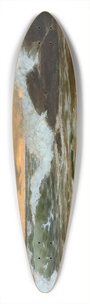 Pavel Alexandrovich Svedomsky - Seascape With Clear Sky 39.3 inch art pintail longboard deck