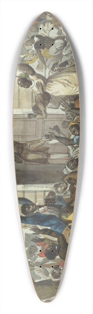 Pavel Petrovich Svinin - Black Methodists Holding a Prayer Meeting 39.3 inch art pintail longboard deck