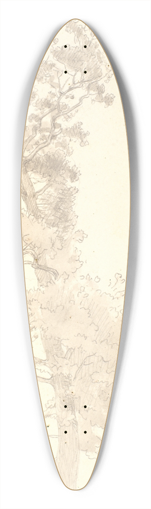 P. C. Skovgaard - Et stort tr 39.3 inch art pintail longboard deck