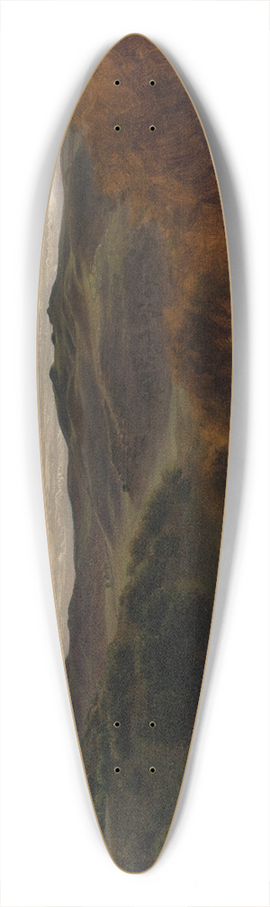 P. C. Skovgaard - Hills behind the Men Cliff 39.3 inch art pintail longboard deck