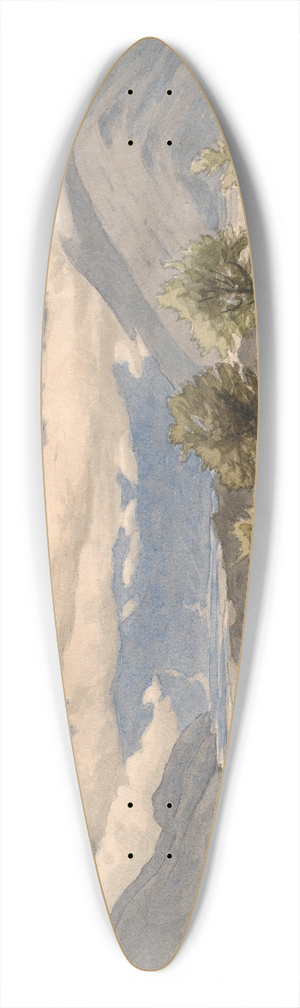 P. C. Skovgaard - Italiensk bjerglandskab i overskyet vejr 39.3 inch art pintail longboard deck