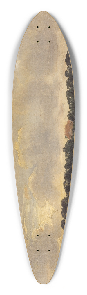 P. C. Skovgaard - View Across Prst Fiord towards the manor of Nys 39.3 inch art pintail longboard deck