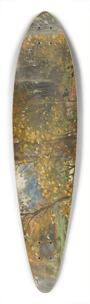Peder Mrk Mnsted - Charlottendun Forest 39.3 inch art pintail longboard deck