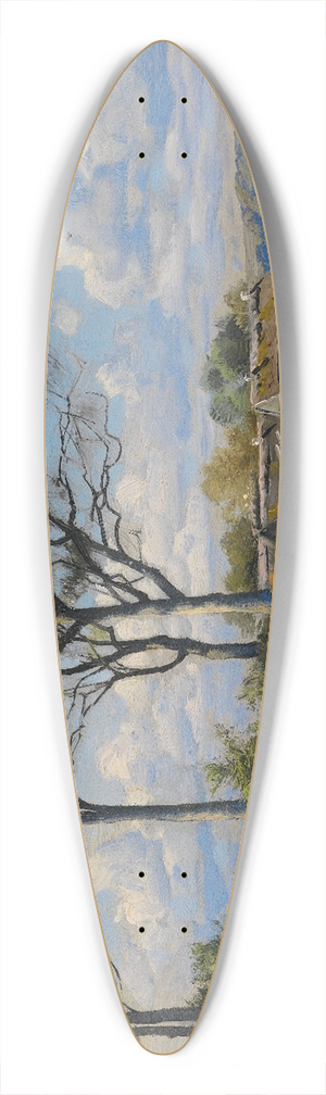 Peder Mrk Mnsted - Spring Landscape 39.3 inch art pintail longboard deck
