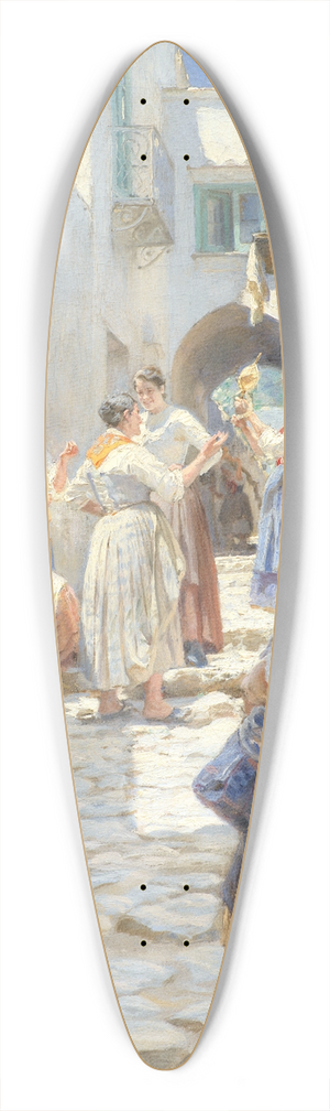 Peder Severin Kryer - A Street in Torello, Italy 39.3 inch art pintail longboard deck