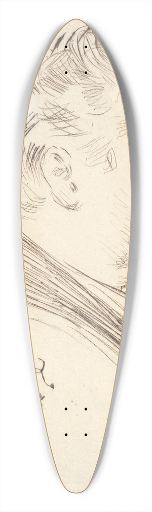 Peder Severin Kryer - Portrt af Carl Locher, profil 39.3 inch art pintail longboard deck Peder Severin Kryer - Portrt af Carl Locher, profil 39.3 inch art pintail longboard deck