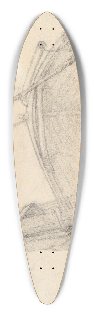 Peder Severin Kryer - Prow of a Boat 39.3 inch art pintail longboard deck