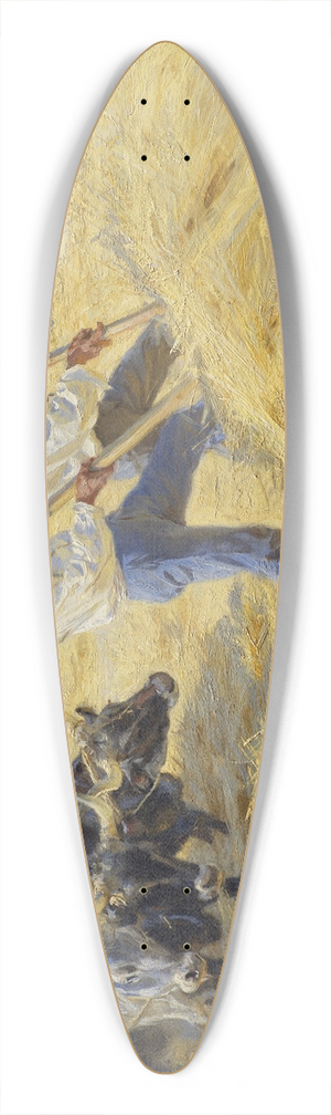 Peder Severin Kryer - Threshing in the Abruzzi. Civit dAntino 39.3 inch art pintail longboard deck