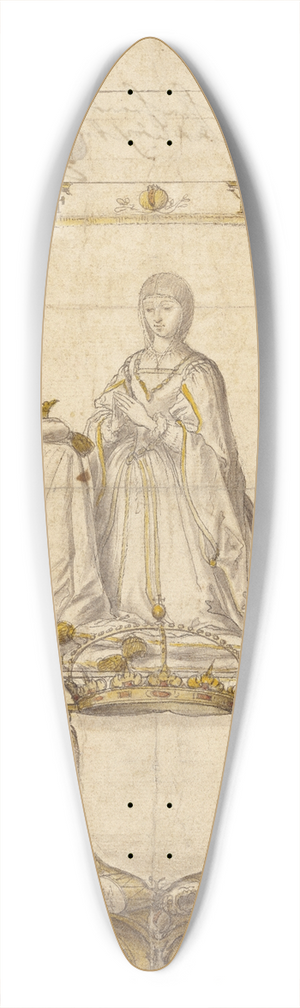 Pedro Mena y Medrano - Study for a Statue of Queen Isabella 39.3 inch art pintail longboard deck