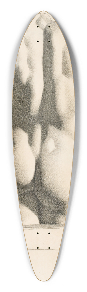 Pekka Halonen - Back of a Male Torso 39.3 inch art pintail longboard deck