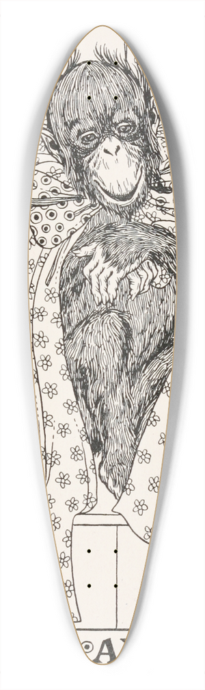 Percy J. Billinghurst - The Ape 39.3 inch art pintail longboard deck