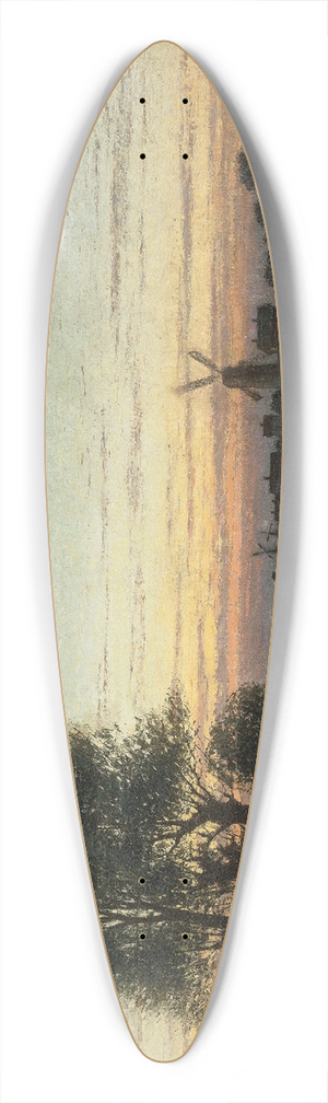 Per Ekstrm - Autumn Landscape in the Glow of Sunset 39.3 inch art pintail longboard deck