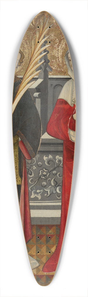Pere Vall - St. Stephen and St. Mary Magdalene 39.3 inch art pintail longboard deck Pere Vall - St. Stephen and St. Mary Magdalene 39.3 inch art pintail longboard deck