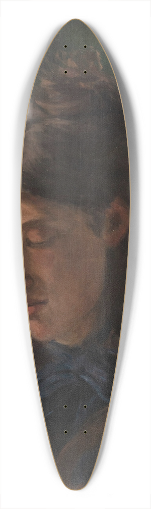 Pericles Pantazis - A young woman reading 39.3 inch art pintail longboard deck