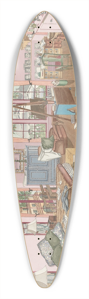 Perkins Harnly - Bedroom, 1940 39.3 inch art pintail longboard deck