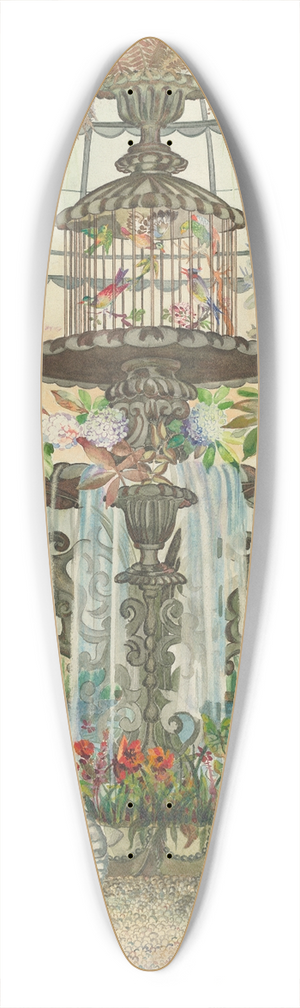 Perkins Harnly - Conservatory Fountain 39.3 inch art pintail longboard deck