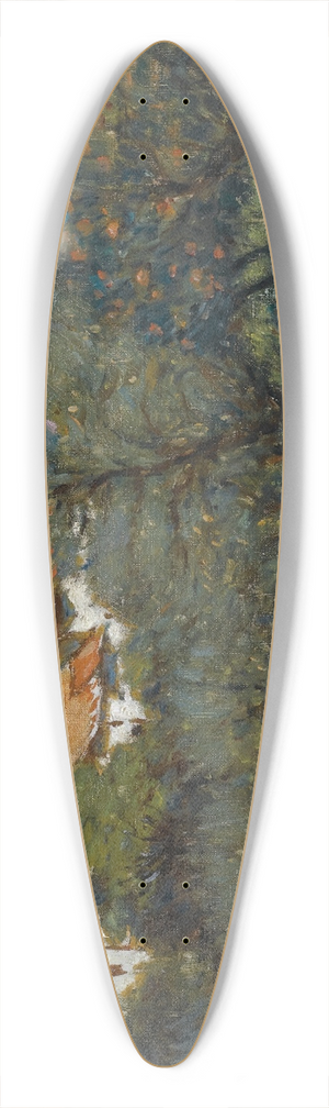 Peter Alexandrovitch Nilouss - Landscape With Red Roofs 39.3 inch art pintail longboard deck